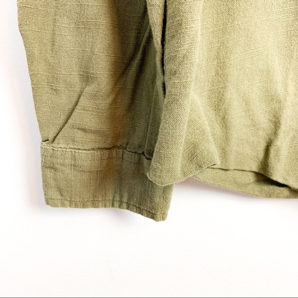 Green Long Sleeve Cotton Button Up - Picture 6 of 10